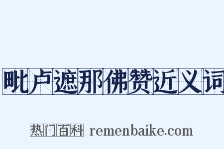 毗卢遮那佛赞近义词是什么意思的图片
